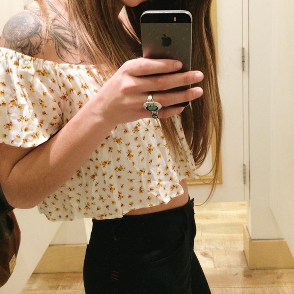 Forever 21 Off the Shoulder Crop Top